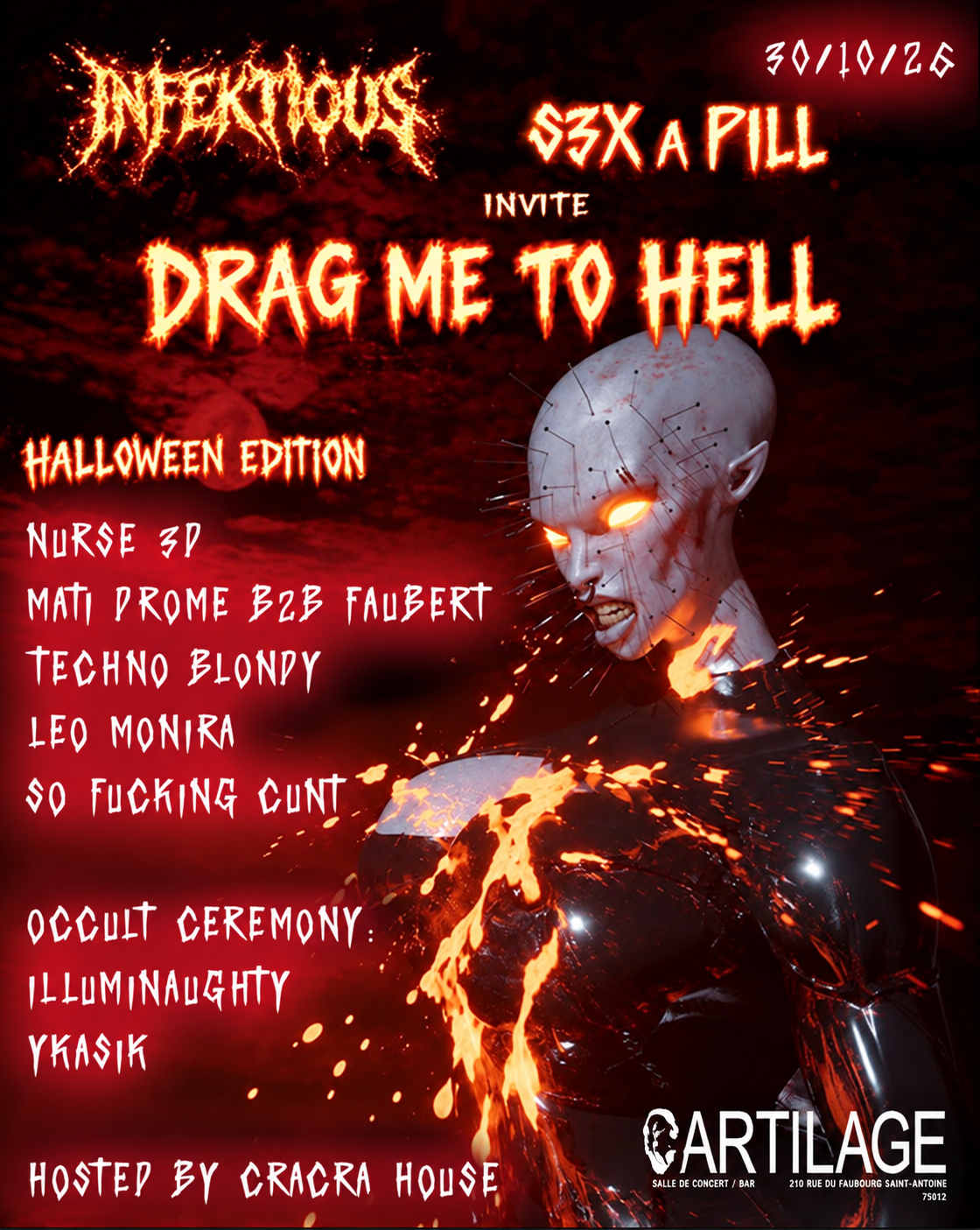 Affiche Drag Me to Hell — Halloween Edition, 30 octobre 2026 à Cartilage